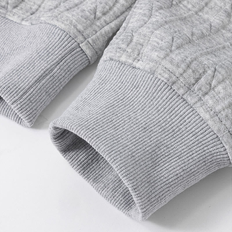 Buddha Stones ​​Herbst/Winter-Hoodie mit Knöpfen, gedrehtem Design und langen Ärmeln für Herren - image 5