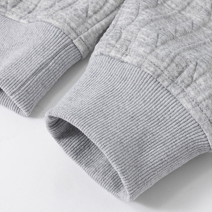 Buddha Stones ​​Herbst/Winter-Hoodie mit Knöpfen, gedrehtem Design und langen Ärmeln für Herren - image 5