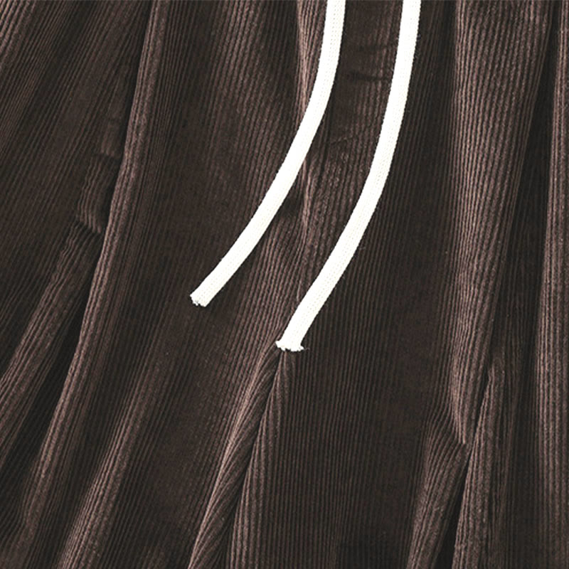 Buddha Stones Cordhose mit elastischem Bund, Damen, 7-8 Zoll lang, weites Bein, kurze Länge. - image 16