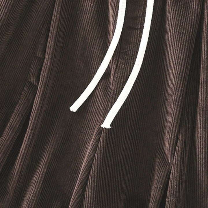 Buddha Stones Cordhose mit elastischem Bund, Damen, 7-8 Zoll lang, weites Bein, kurze Länge. - image 16