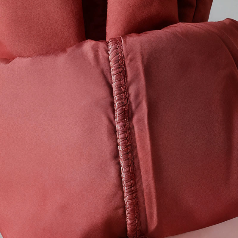 Buddha Stones Winter Elastischer Bund Baumwolle Thermohose Damen Cropped 7-8 Länge Haremshose mit Taschen - image 16