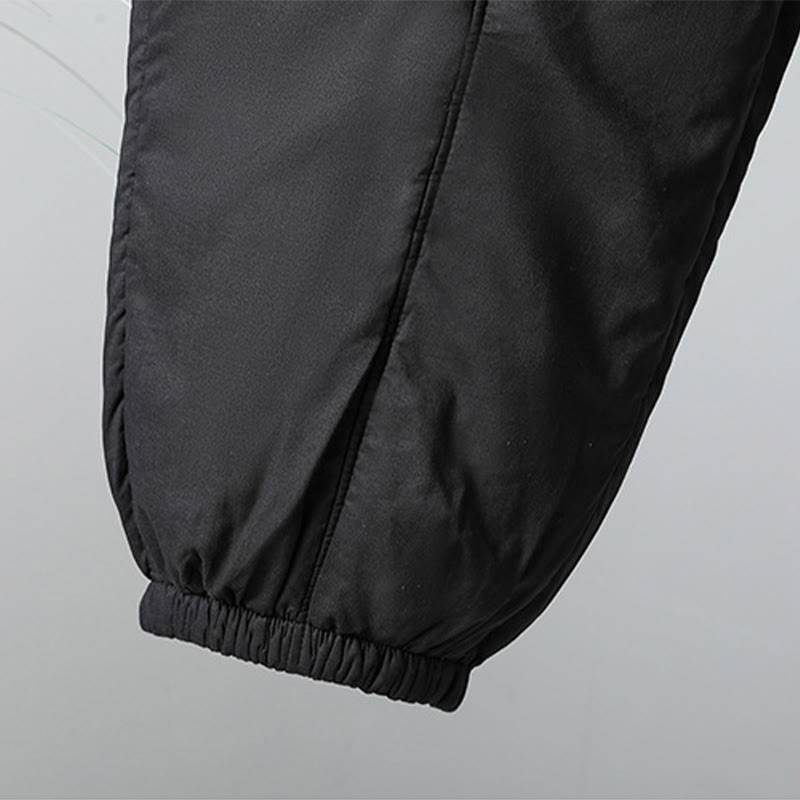 Buddha Stones Winter Elastischer Bund Baumwolle Thermohose Damen Cropped 7-8 Länge Haremshose mit Taschen - image 23