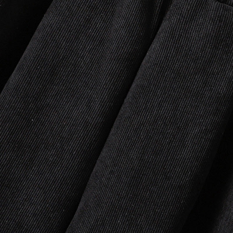 Buddha Stones Schlichte Cordhose mit elastischem Bund, Patchwork-Karomuster und weitem Bein, knöchellang, Damen - image 16
