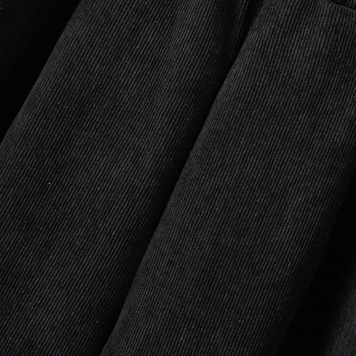Buddha Stones Schlichte Cordhose mit elastischem Bund, Patchwork-Karomuster und weitem Bein, knöchellang, Damen - image 16