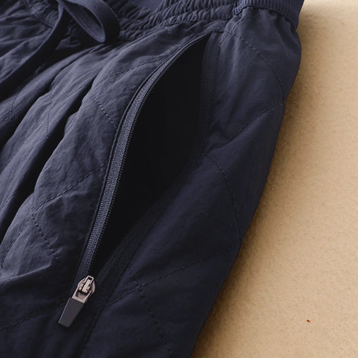 Buddha Stones Winter Lines Damen-Thermohose aus Baumwolle mit elastischem Bund, Kordelzug und Reißverschlusstaschen - image 4