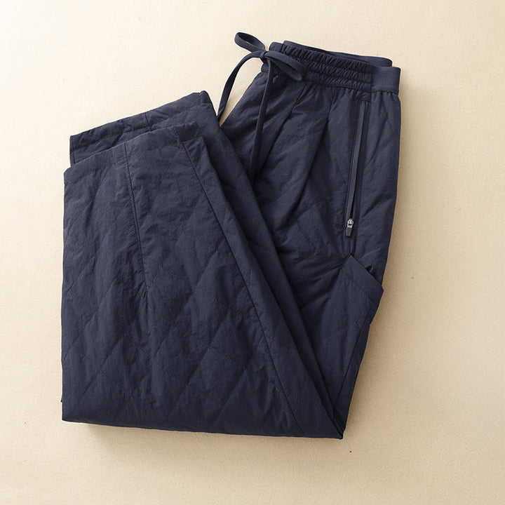 Buddha Stones Winter Lines Damen-Thermohose aus Baumwolle mit elastischem Bund, Kordelzug und Reißverschlusstaschen - image 2