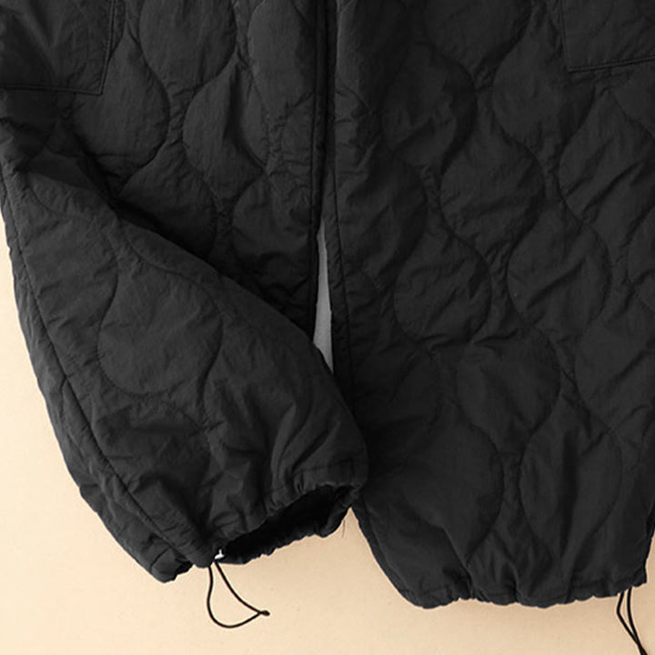 Buddha Stones Winter Curved Lines Elastischer Bund Kordelzug Baumwoll-Thermohose für Damen mit Taschen - image 14