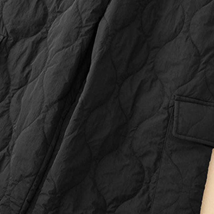 Buddha Stones Winter Curved Lines Elastischer Bund Kordelzug Baumwoll-Thermohose für Damen mit Taschen - image 13