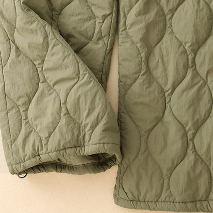 Buddha Stones Winter Curved Lines Elastischer Bund Kordelzug Baumwoll-Thermohose für Damen mit Taschen - image 7