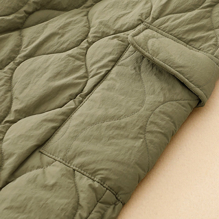 Buddha Stones Winter Curved Lines Elastischer Bund Kordelzug Baumwoll-Thermohose für Damen mit Taschen - image 6