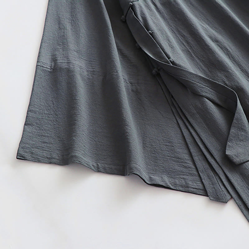 Buddha Stones ​​Wudang Traditionelle Tai Chi Zeremonie Dreiviertelärmel Taoistisches Herren-Langgewand - image 9