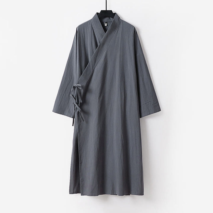 Buddha Stones ​​Wudang Traditionelle Tai Chi Kampfkunst Zeremonie Langärmeliger taoistischer Herren-Gewand - Grau - US/ UK/AU54, EU64 (9XL) - image 5