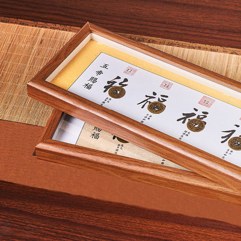 Buddha Stones, Fu-Figur, Fünf-Kaiser-Münzen, Glücks-Fotorahmen, Ornament, Heimdekoration - image 13