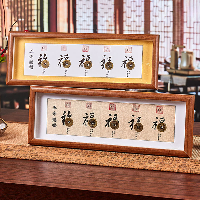 Buddha Stones, Fu-Figur, Fünf-Kaiser-Münzen, Glücks-Fotorahmen, Ornament, Heimdekoration - image 15