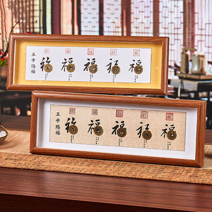 Buddha Stones, Fu-Figur, Fünf-Kaiser-Münzen, Glücks-Fotorahmen, Ornament, Heimdekoration - image 15