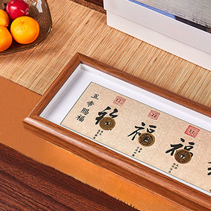 Buddha Stones, Fu-Figur, Fünf-Kaiser-Münzen, Glücks-Fotorahmen, Ornament, Heimdekoration - image 4