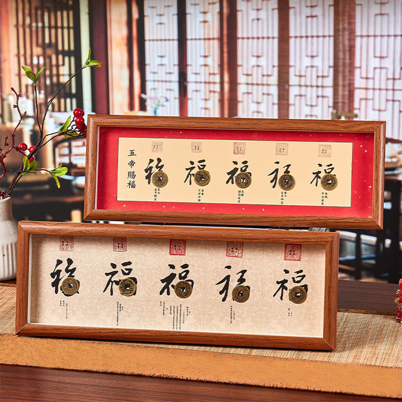Buddha Stones, Fu-Figur, Fünf-Kaiser-Münzen, Glücks-Fotorahmen, Ornament, Heimdekoration - image 14