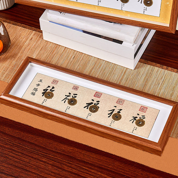 Buddha Stones, Fu-Figur, Fünf-Kaiser-Münzen, Glücks-Fotorahmen, Ornament, Heimdekoration - image 11