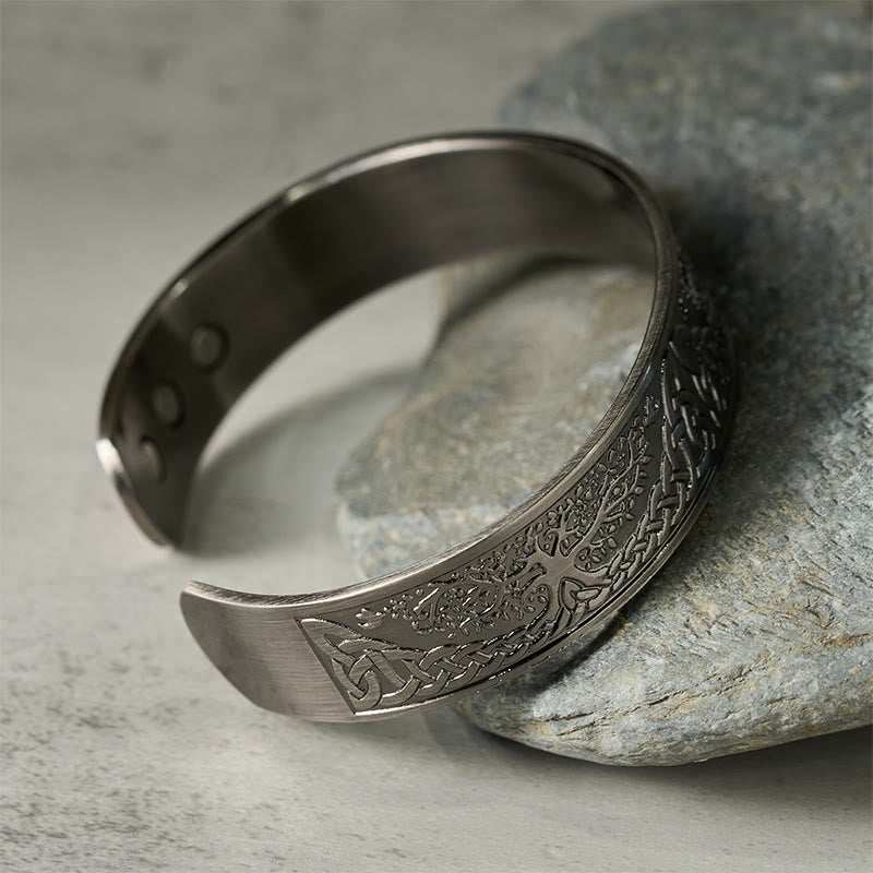 Buddha Stones, Baum des Lebens, Kupfer, offenes Glücksarmband - image 2