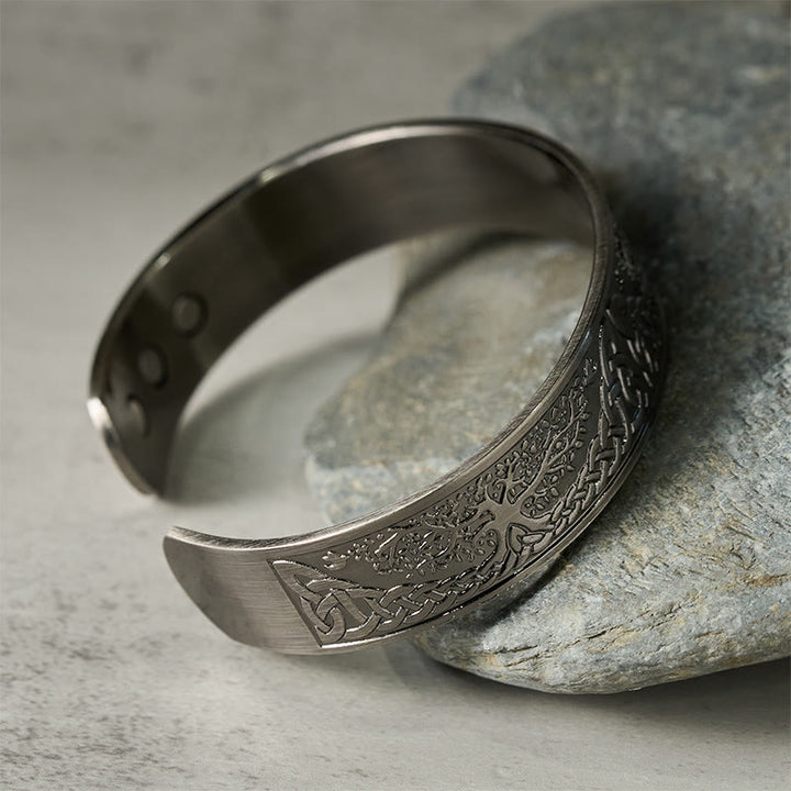 Buddha Stones, Baum des Lebens, Kupfer, offenes Glücksarmband - image 2