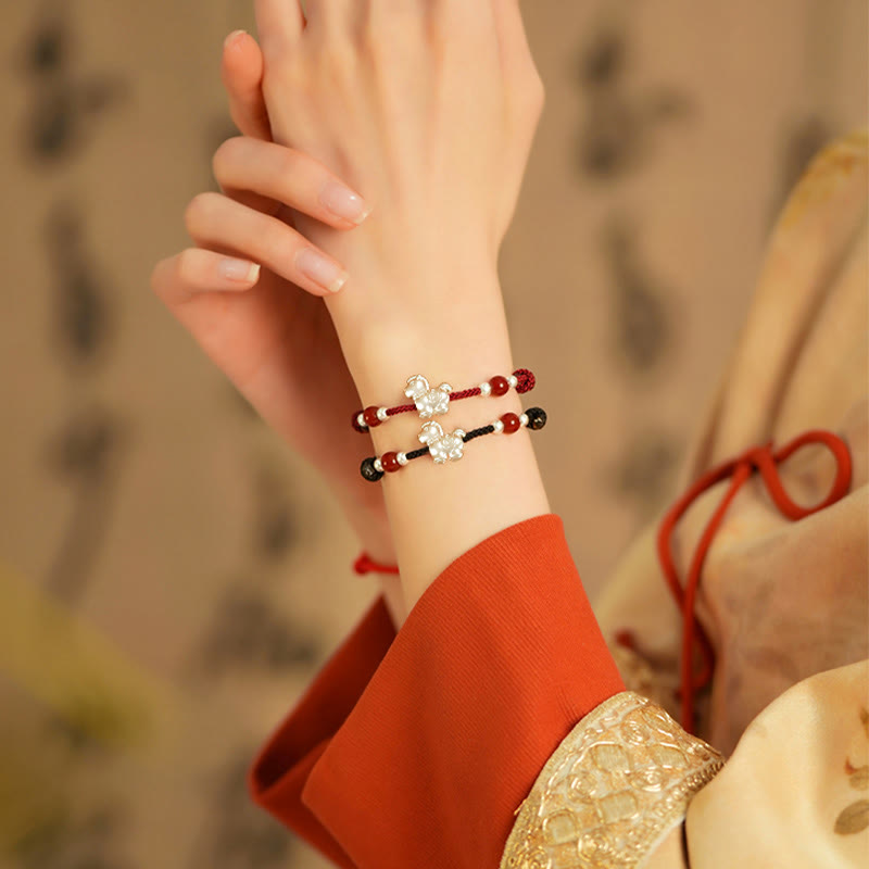 Buddha Stones ​​Armband aus 999er Sterlingsilber und rotem Achat – Jahr des Pferdes – Wohlstandssymbol - image 14