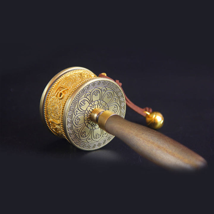 Tibetische Glücksgebetsmühle, Dekoration mit sechs wahren Worten - image 2