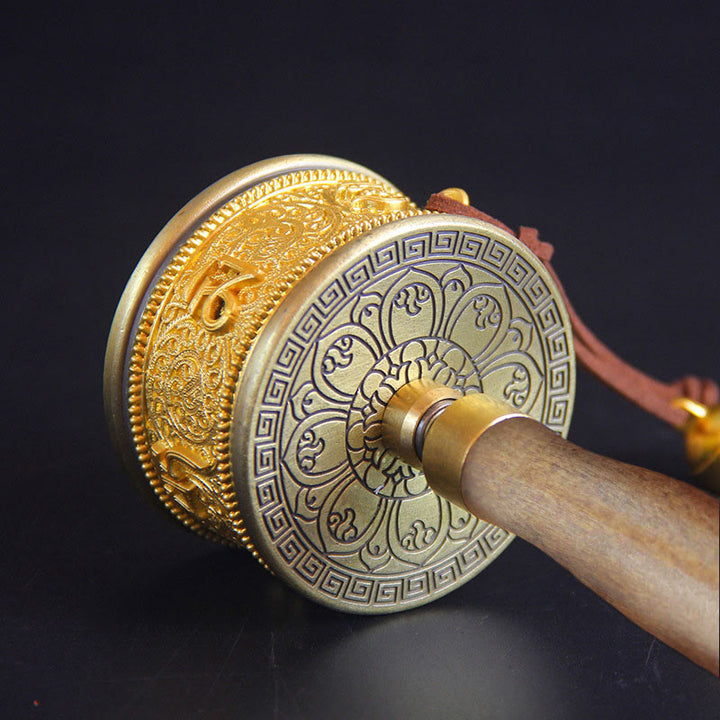 Tibetische Glücksgebetsmühle, Dekoration mit sechs wahren Worten - image 7