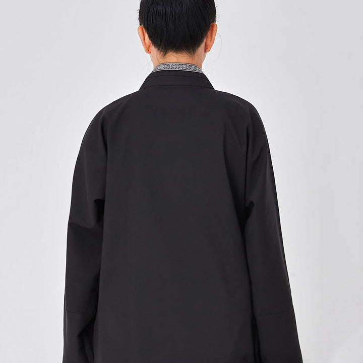 Buddha Stones ​​2-teiliger Wudang Herbst-Kimono mit Froschknopfverschluss, langen Ärmeln, Leinen, Unisex, taoistischer Kimono, Hose, Qigong-Zeremonie-Anzug - image 12