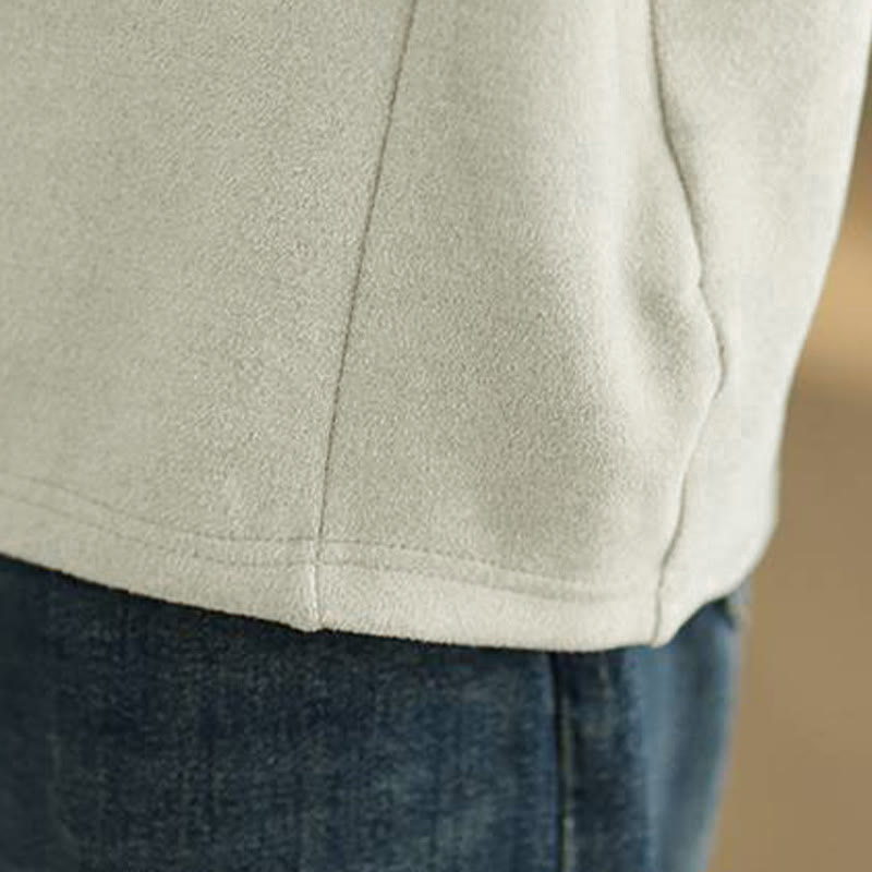 Buddha Stones ​​Winter-Hoodie für Damen, einfarbig, langärmelig, aus Baumwolle, mit Kapuze - image 15