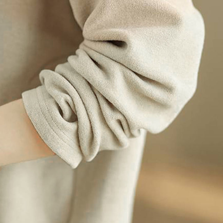 Buddha Stones ​​Winter-Hoodie für Damen, einfarbig, langärmelig, aus Baumwolle, mit Kapuze - image 16