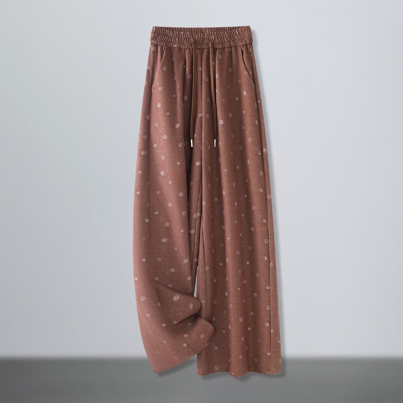 Buddha Stones Freizeithose mit weißem Punktmuster, weitem Bein und Taschen aus Polyester für Damen - Sienna - US12, UK/AU16, EU44 (3XL) - image 5
