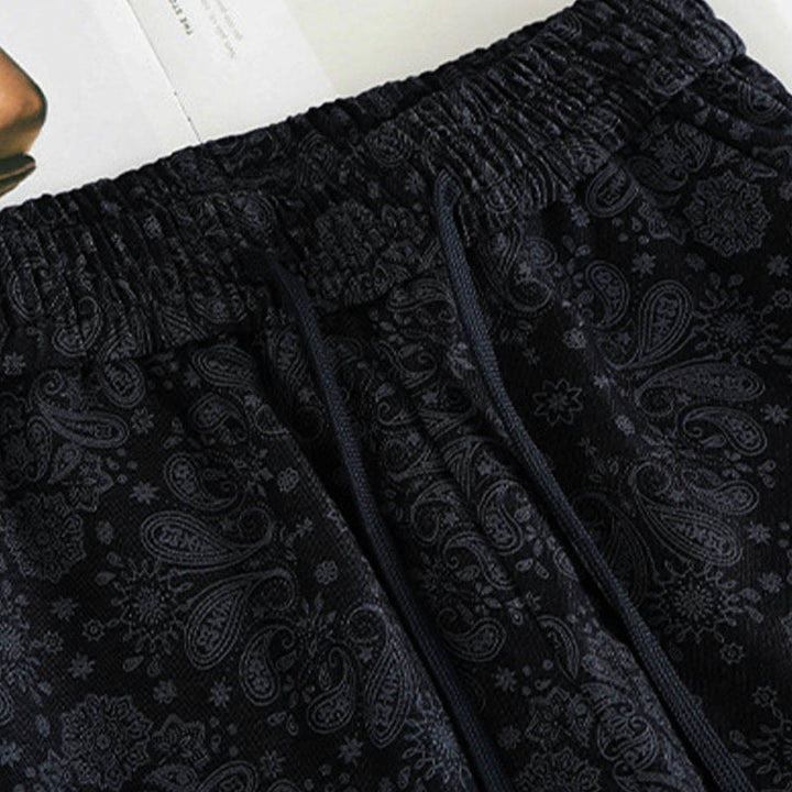 Buddha Stones Freizeithose mit Blumenmuster, weites Bein, Taschen, aus Polyester, Damen - image 3