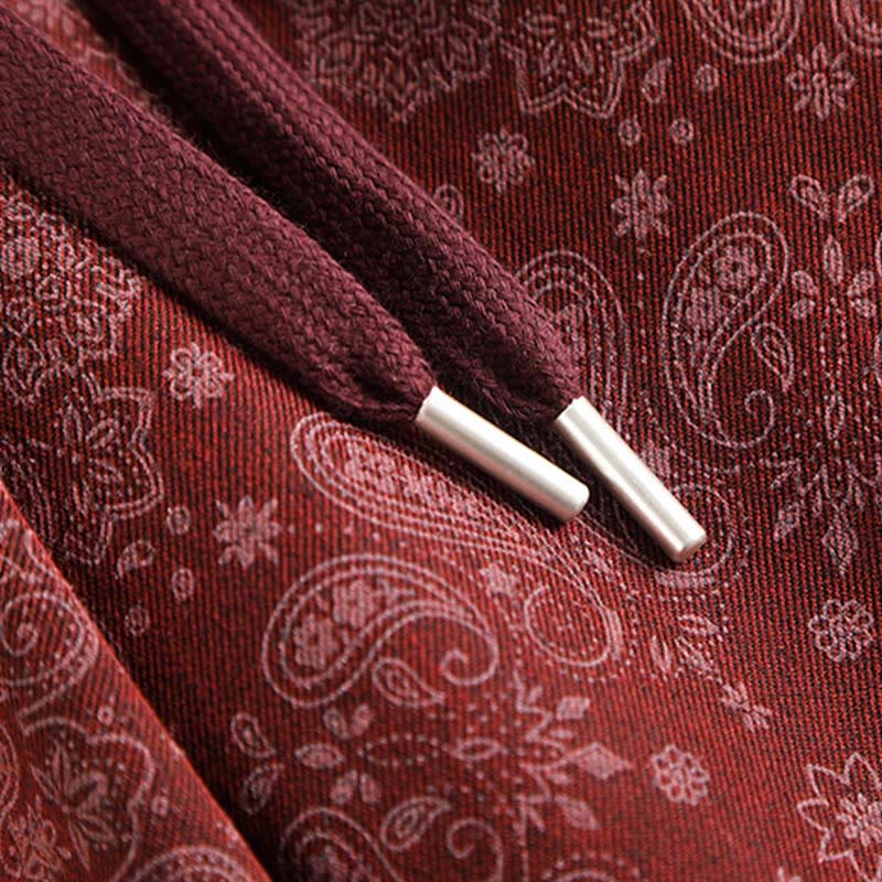 Buddha Stones Freizeithose mit Blumenmuster, weites Bein, Taschen, aus Polyester, Damen - image 7