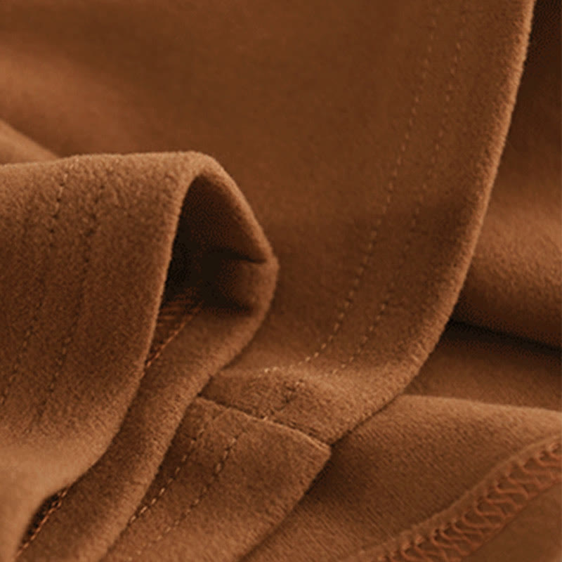 Buddha Stones Winter-Hoodie für Damen, einfarbig, aus dicker Baumwolle, langärmlig, mit Kapuze - image 5