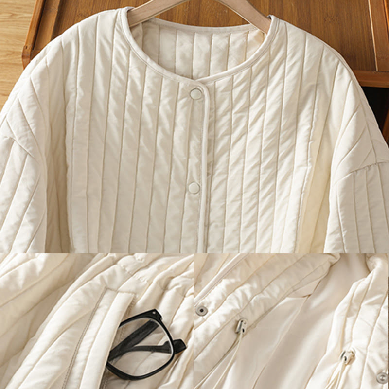 Buddha Stones Damen-Baumwolljacke mit Rundhalsausschnitt, Kordelzug, langen Ärmeln und Tasche - image 21