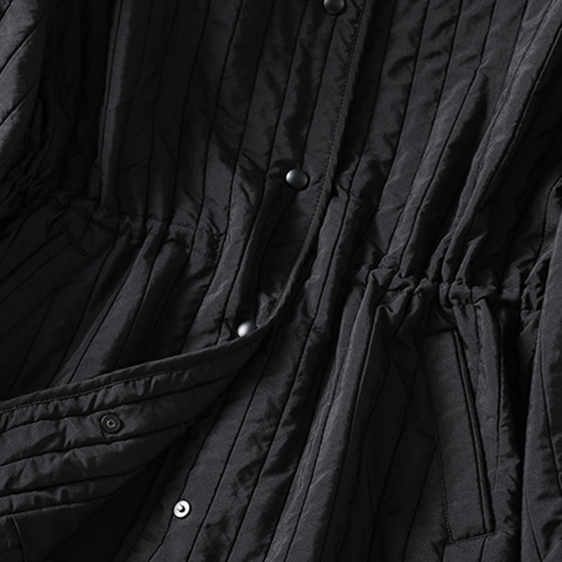 Buddha Stones Damen-Baumwolljacke mit Rundhalsausschnitt, Kordelzug, langen Ärmeln und Tasche - image 6