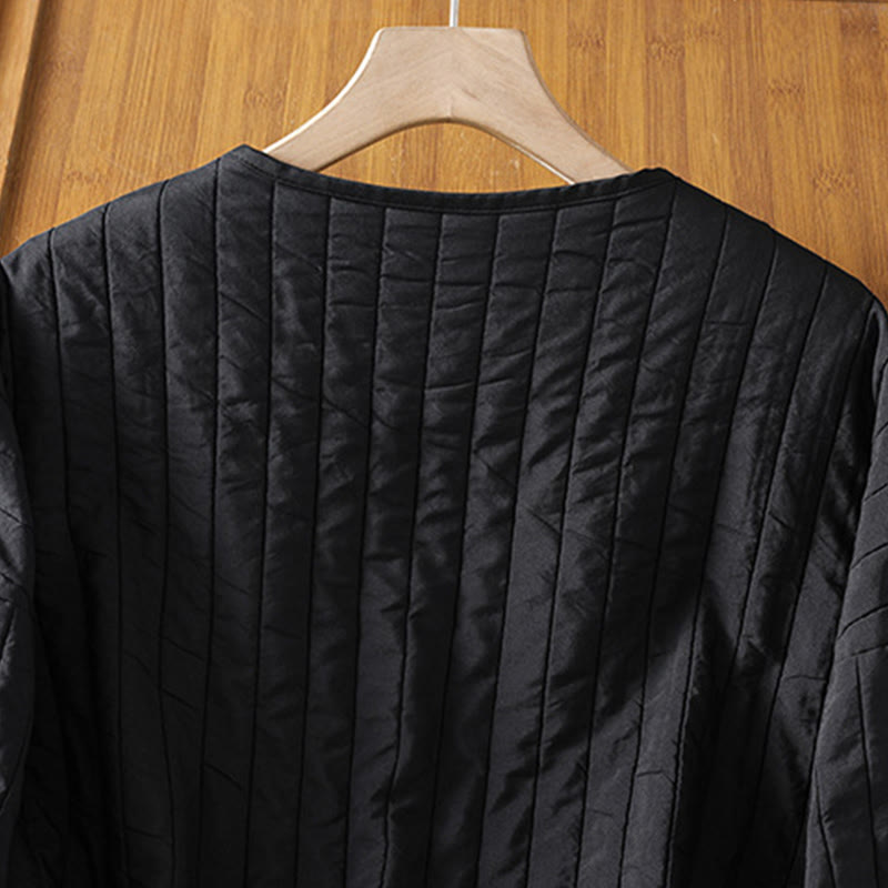 Buddha Stones Damen-Baumwolljacke mit Rundhalsausschnitt, Kordelzug, langen Ärmeln und Tasche - image 4