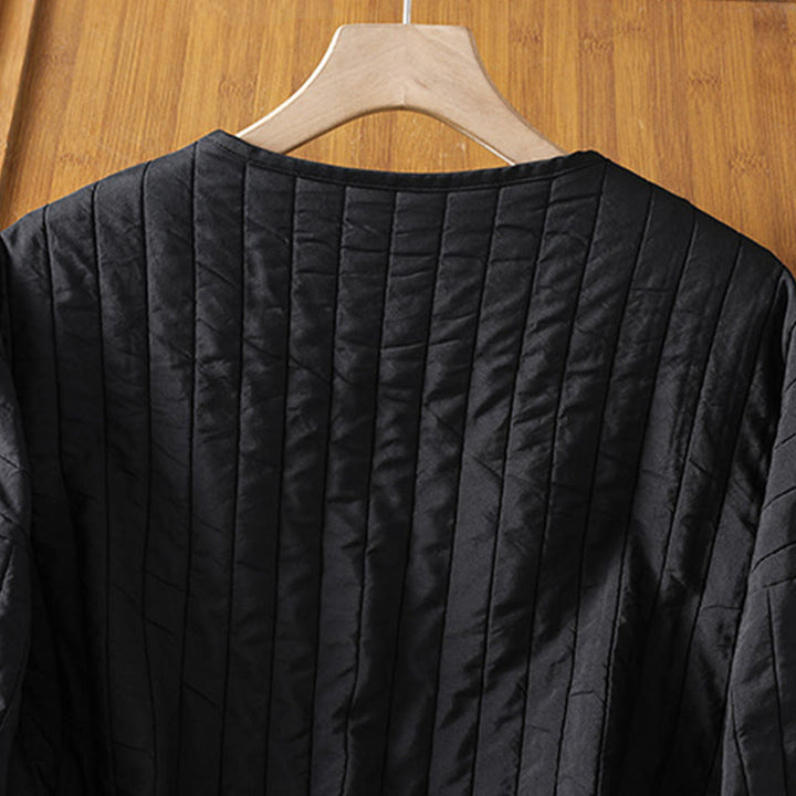 Buddha Stones Damen-Baumwolljacke mit Rundhalsausschnitt, Kordelzug, langen Ärmeln und Tasche - image 4