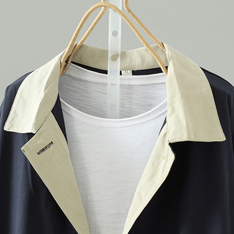 Damen-Baumwollmantel mit langen Ärmeln und Taschen, verziert mit Buddha Stones, Reversknöpfen im Patchwork-Design und Taschen - image 14