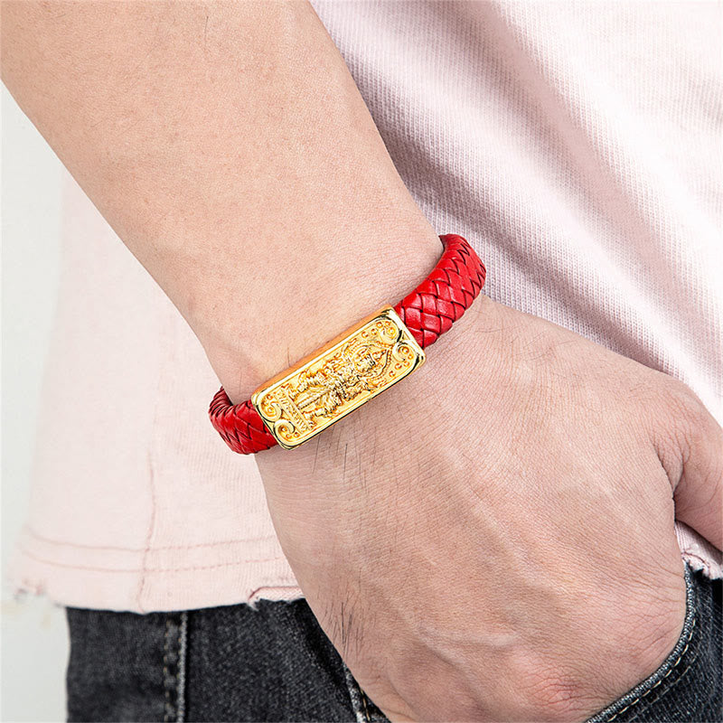 Buddha Stones, Buddha-Symbol, Titanstahl, Leder, verstärktes Armband - image 8