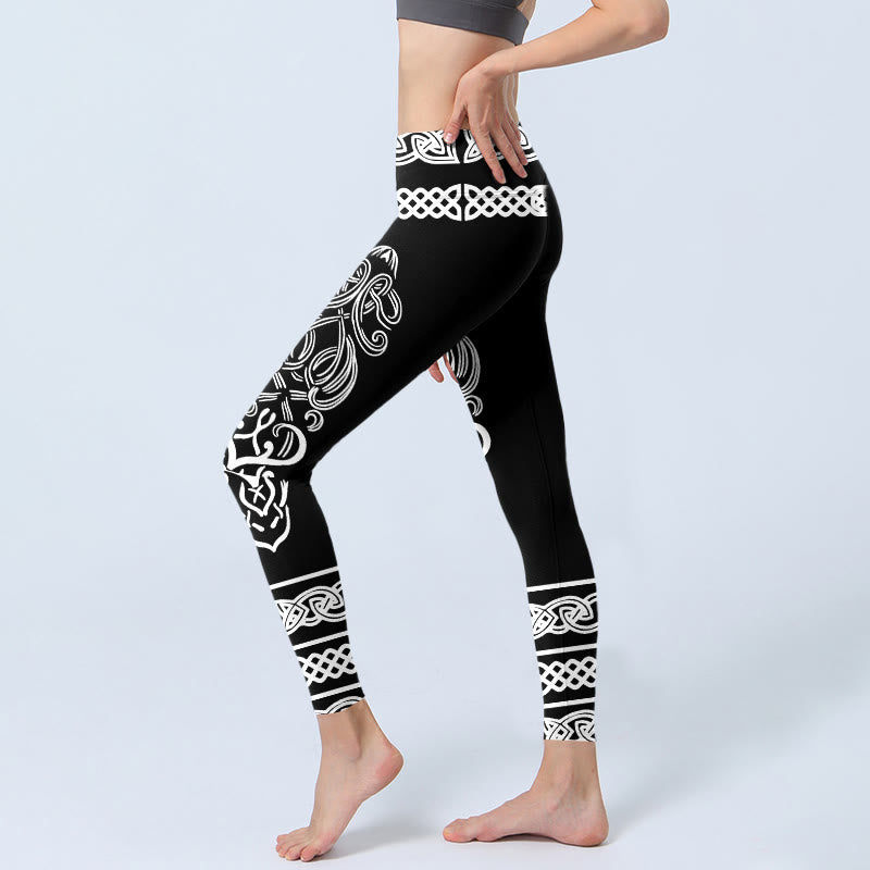 Leggings mit Buddha Stones -Motiv, symmetrischem keltischem Knotenmuster, Yogahose für Damen - image 2