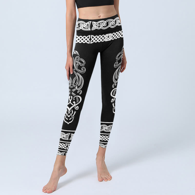 Leggings mit Buddha Stones -Motiv, symmetrischem keltischem Knotenmuster, Yogahose für Damen - image 5