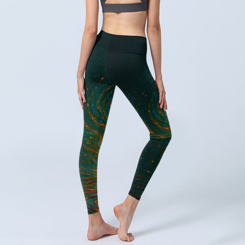 Leggings mit Buddha Stones Motiv, wunderschönem Lotus-Wasserwellenmuster, Yogahose für Damen - image 3