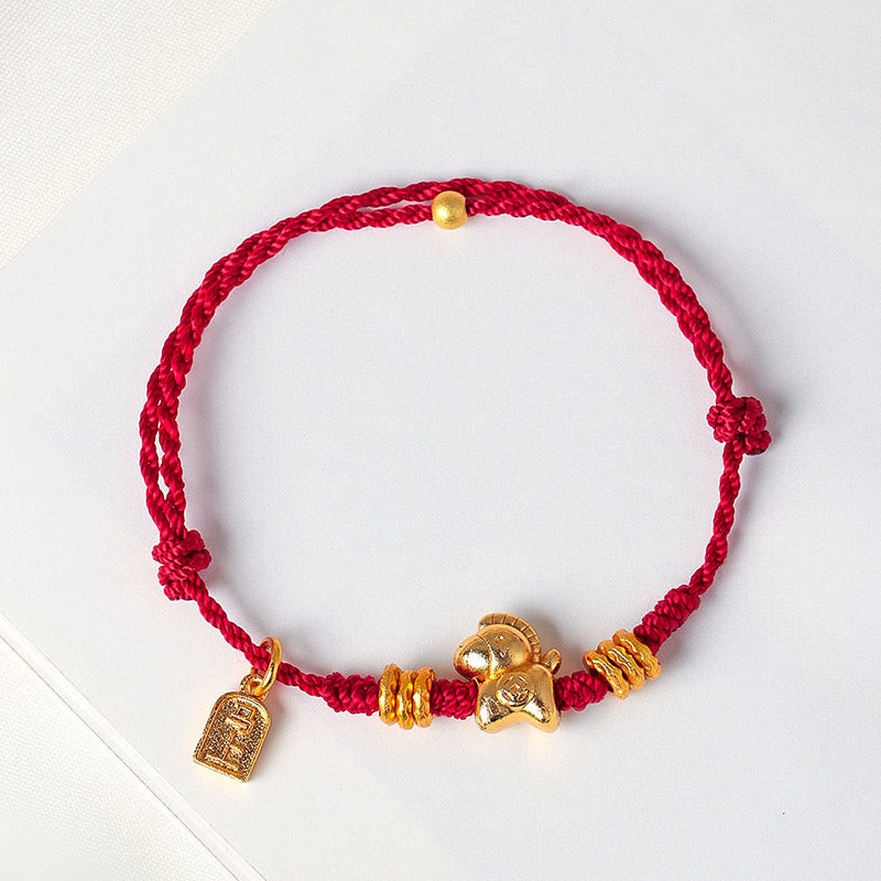 Buddha Stones ​​– Jahr des Pferdes – Erfolg und Stärke – Geflochtenes Armband, verstellbar - image 1