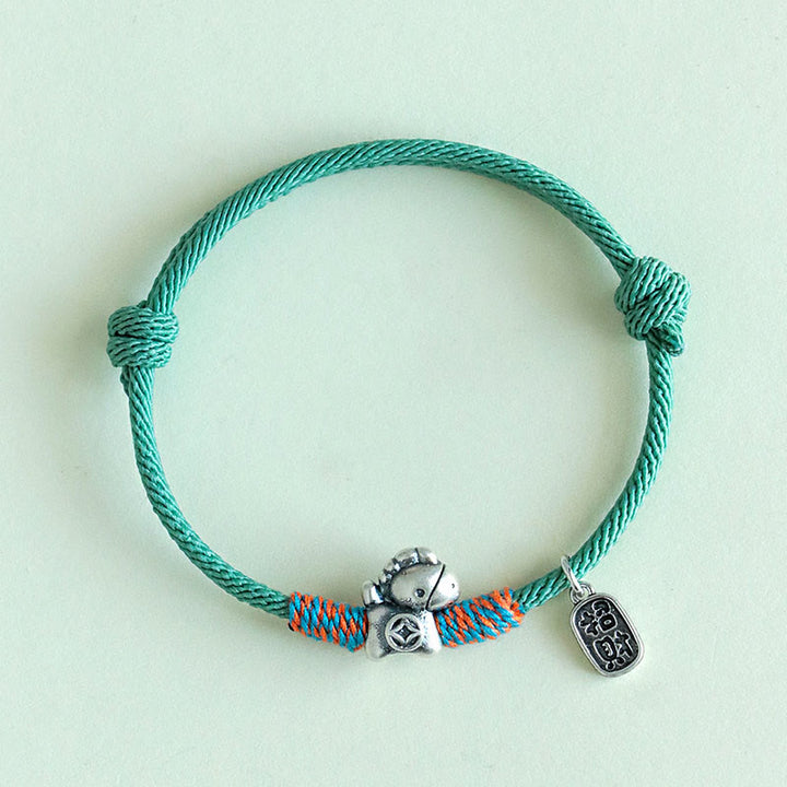 Buddha Stones, 999 Sterling Silber, Jahr des Pferdes, Fu-Zeichen, Glücksbringer-Armband - image 19