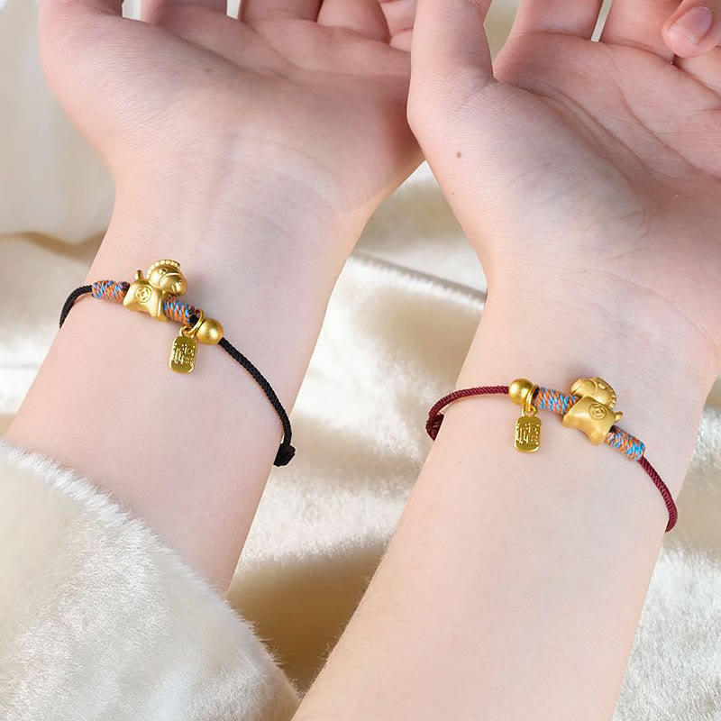 Buddha Stones, Jahr des Pferdes, Fu-Zeichen, handgewebtes Armband, Glücksbringer - image 12