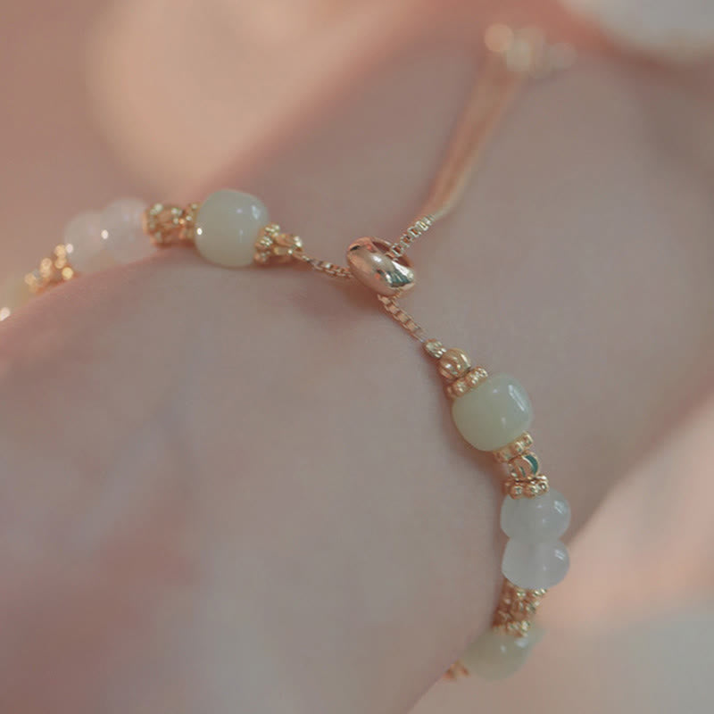 Buddha Stones, Schmetterlingsanhänger, Hetian-Jade, verstellbare Kette, Wohlstandsarmband - image 8