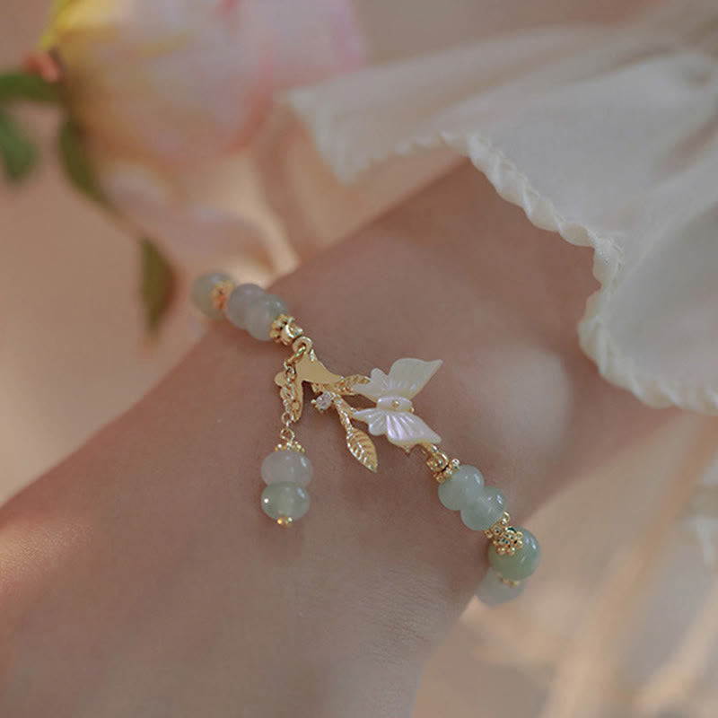 Buddha Stones, Schmetterlingsanhänger, Hetian-Jade, verstellbare Kette, Wohlstandsarmband - image 3