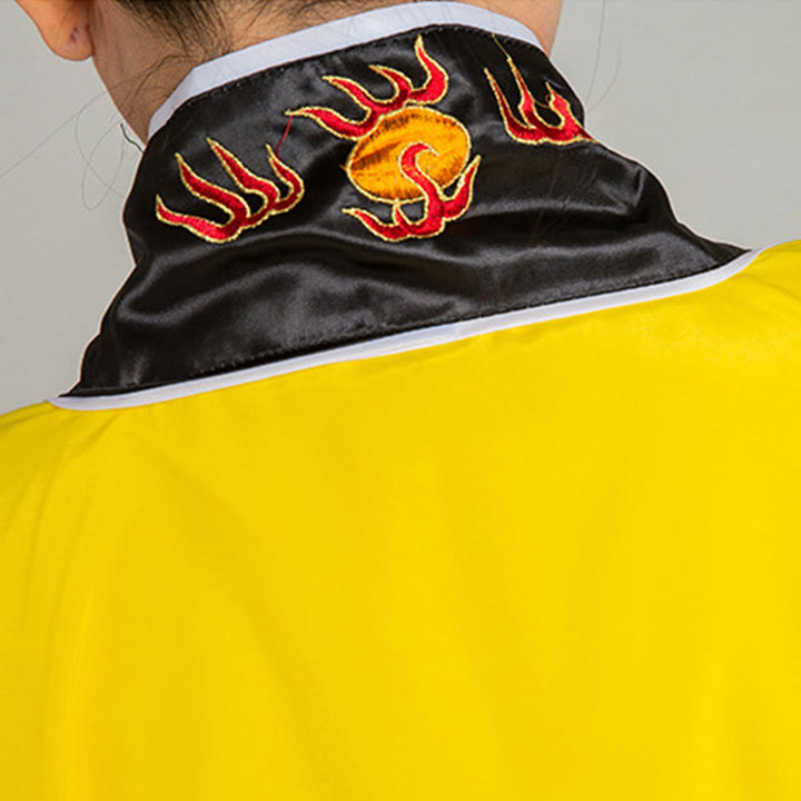 Buddha Stones ​​Wudang-Stickerei Drache Tiger Langer, weiter Ärmel Unisex Taoistischer Robe Kimono für Qigong-Zeremonie - image 11