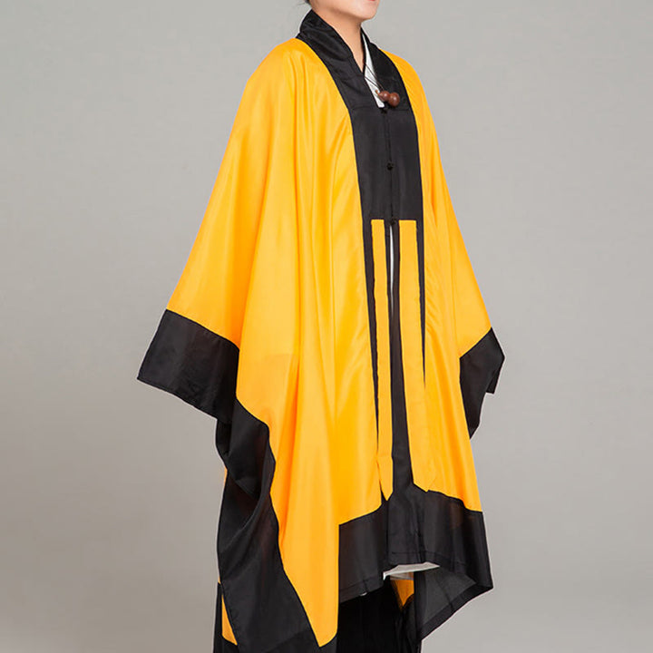 Buddha Stones ​​Wudang Einfarbig Lang Weite Ärmel Unisex Taoistische Robe Kimono für Qigong Tai Chi Zeremonie - image 1